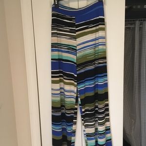 Layered color wide leg pants